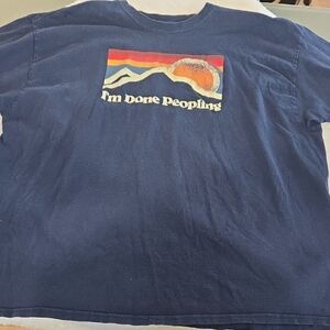 Navy Blue Graphic Tee - Short Sleeve